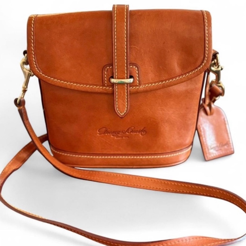 Dooney & Bourke Rich Brown Leather Crossbody Bag - Picture 2 of 14